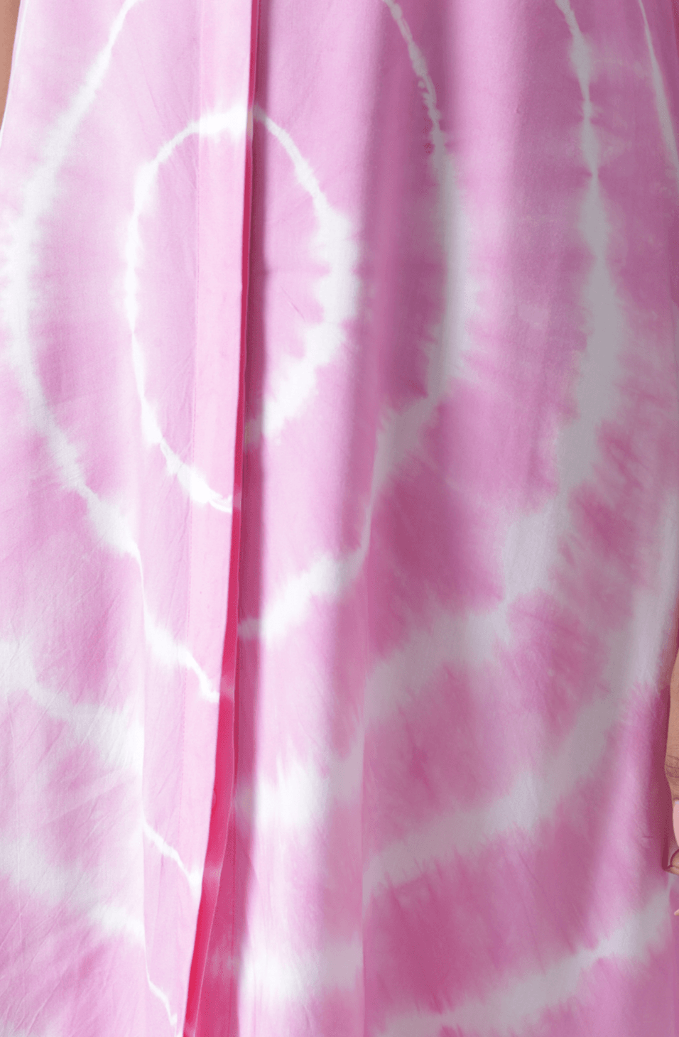 VINESSA Pink Circle Tie Dye High Low Shirt Dress Mala Singh