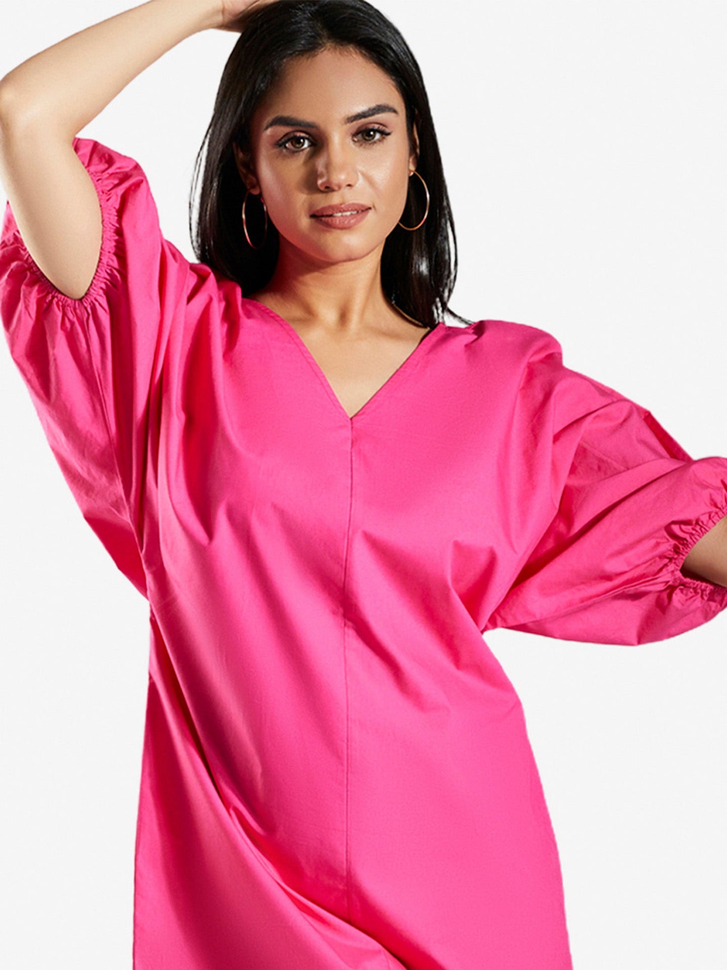 LIZ Fuchsia Knee Length Dress Mala Singh