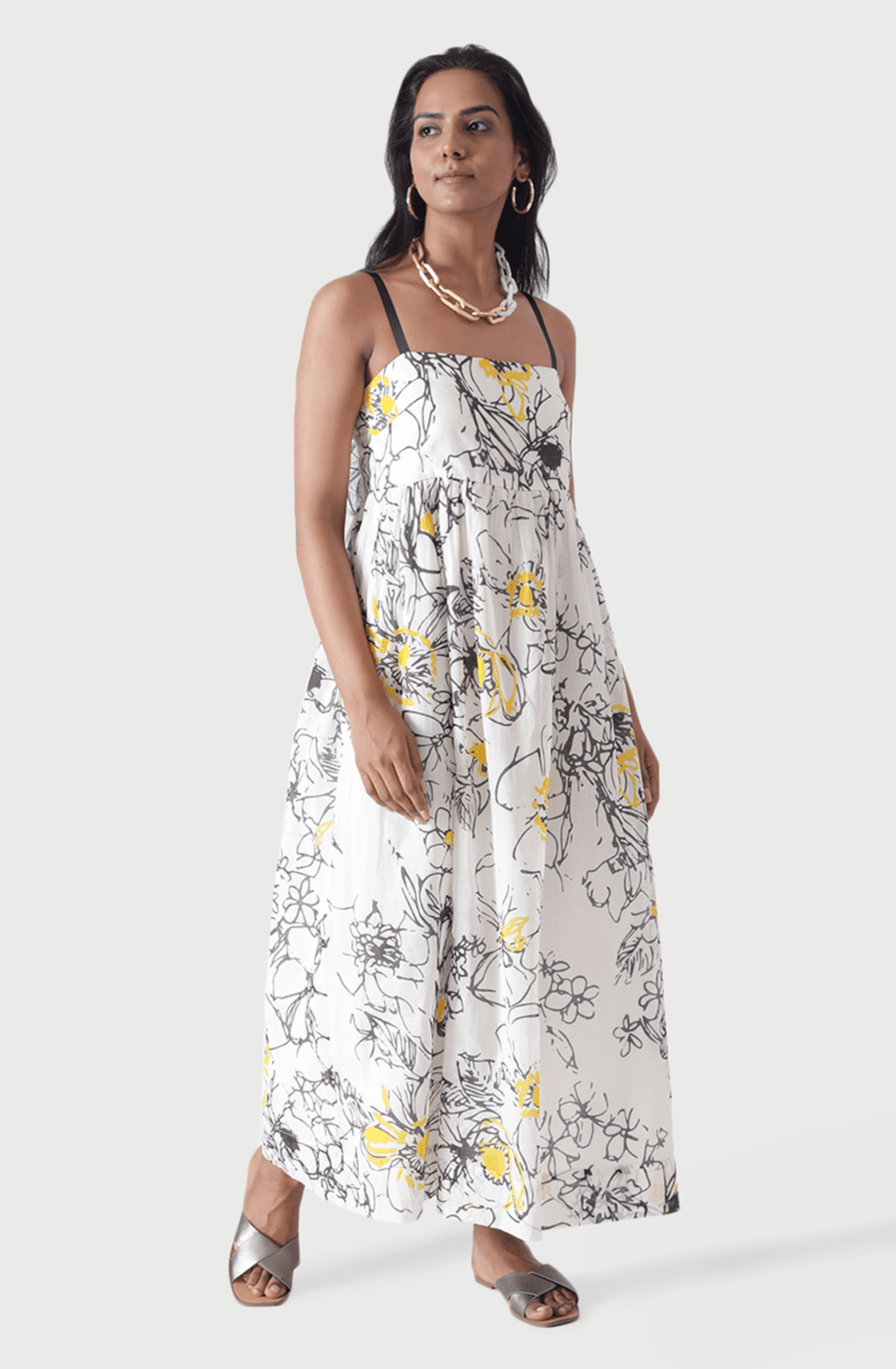 MARBELLA Vintage Floral Print Sun Dress Mala Singh