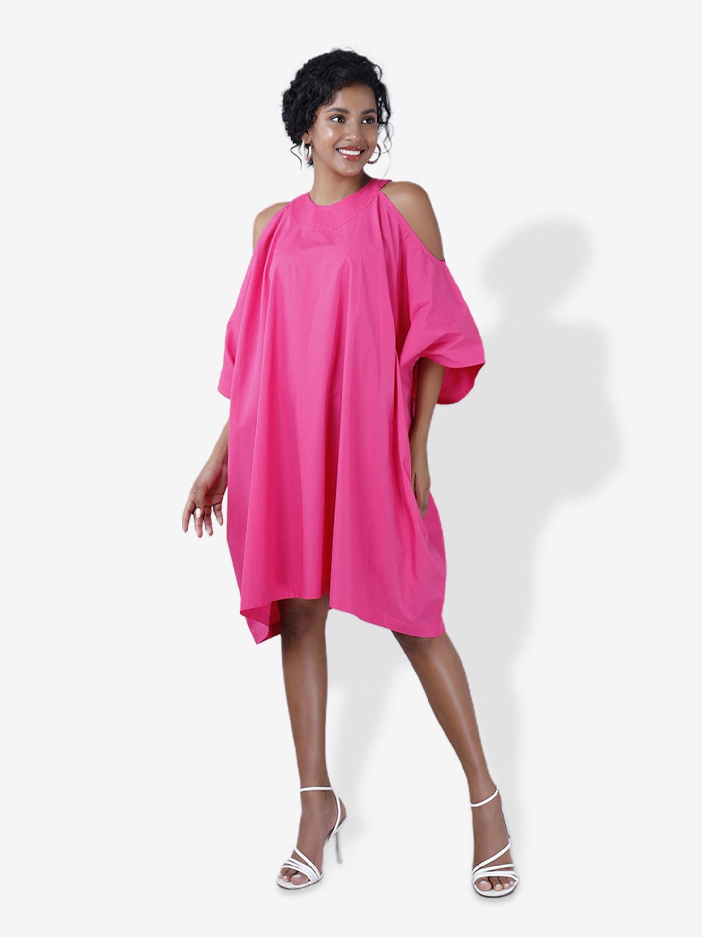 LOLA Fuchsia Shift Dress Mala Singh