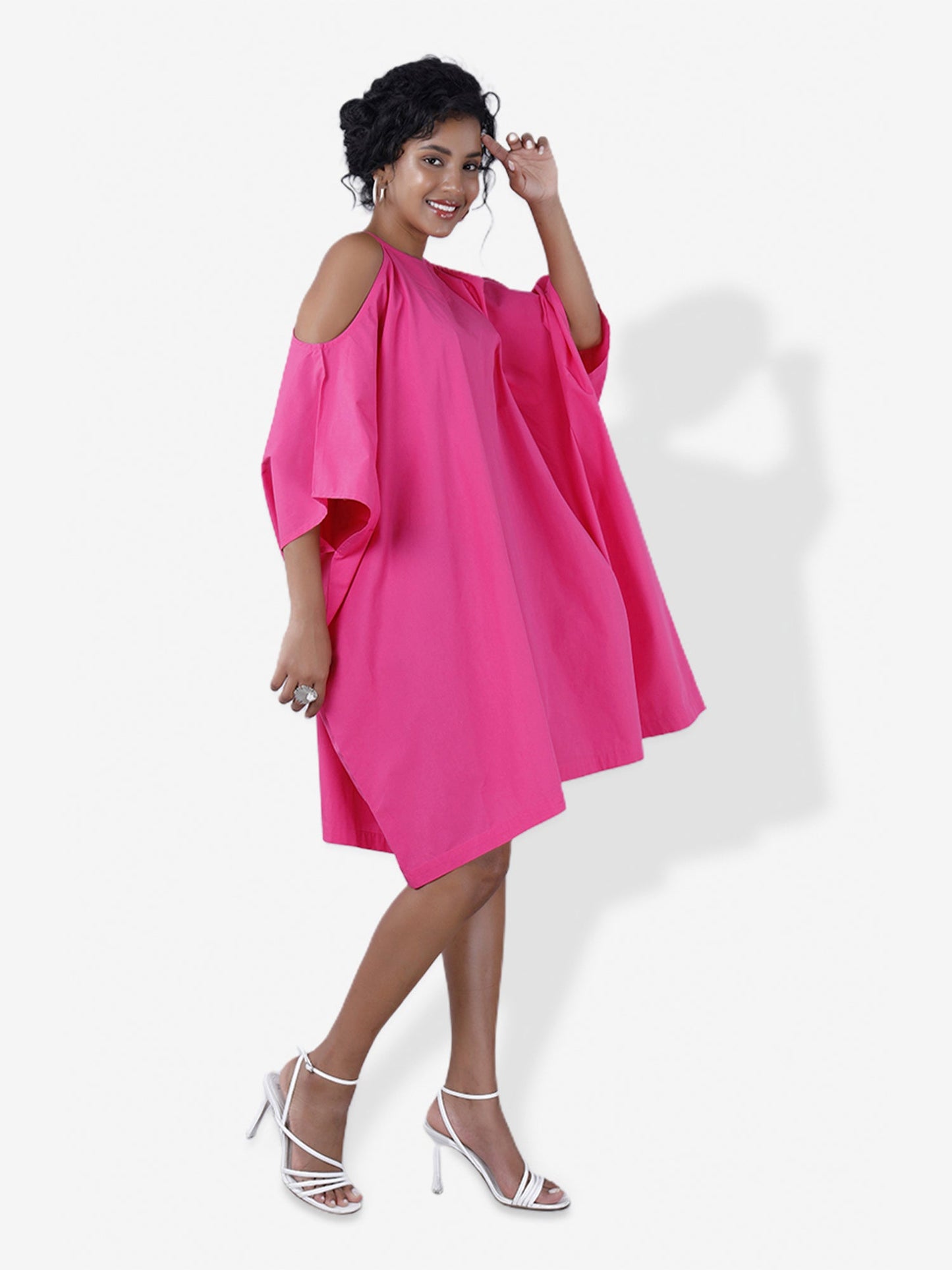 LOLA Fuchsia Shift Dress Mala Singh