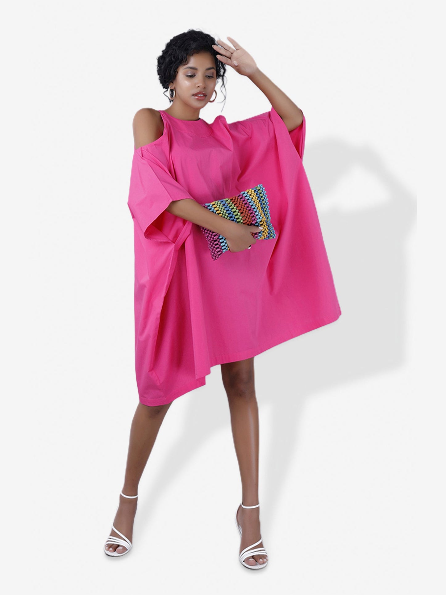 LOLA Fuchsia Shift Dress Mala Singh