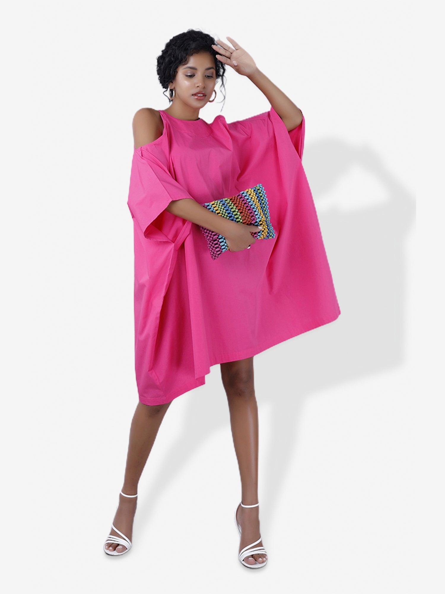 LOLA Fuchsia Shift Dress Mala Singh