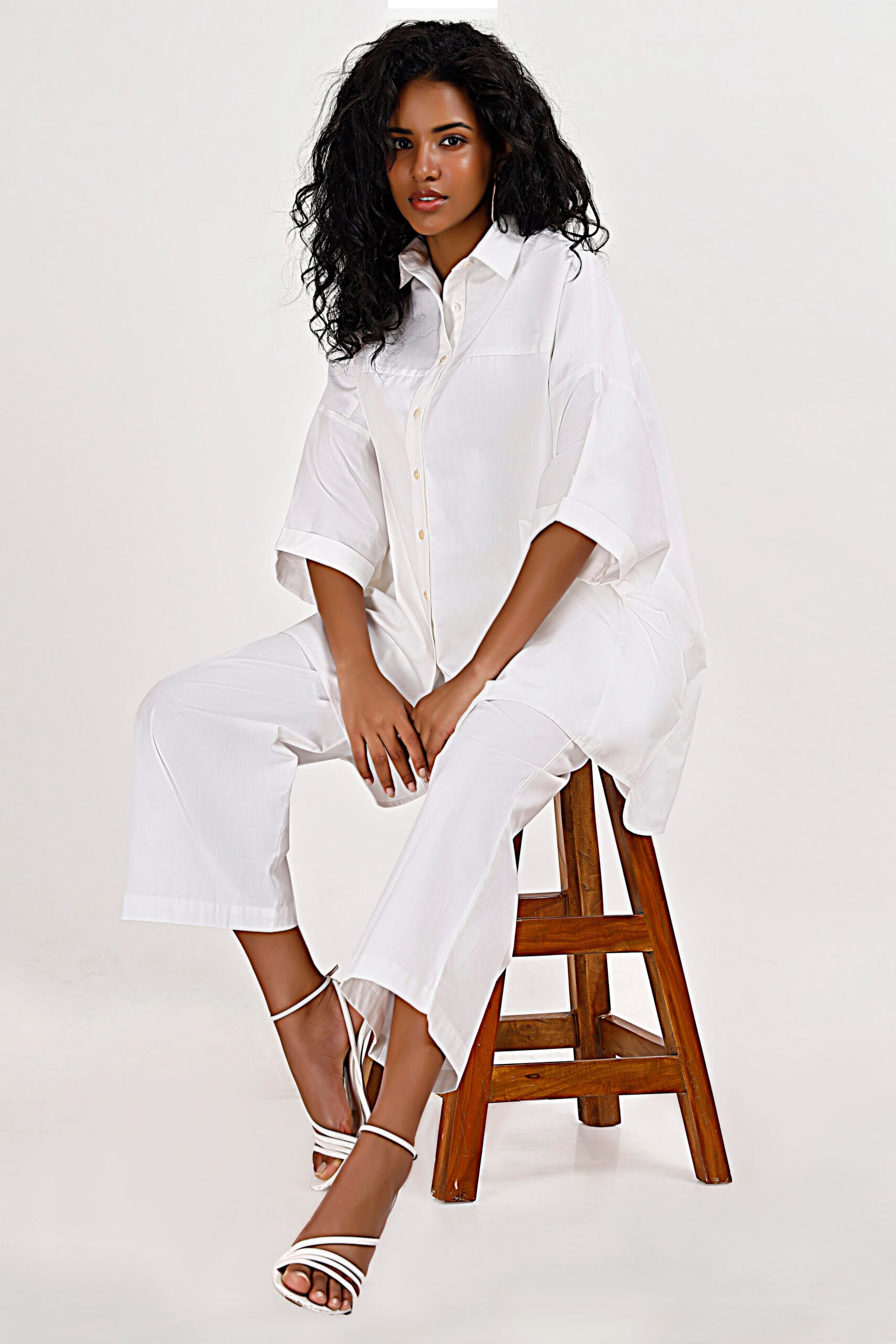 KELLY White Co-Ord Set Mala Singh