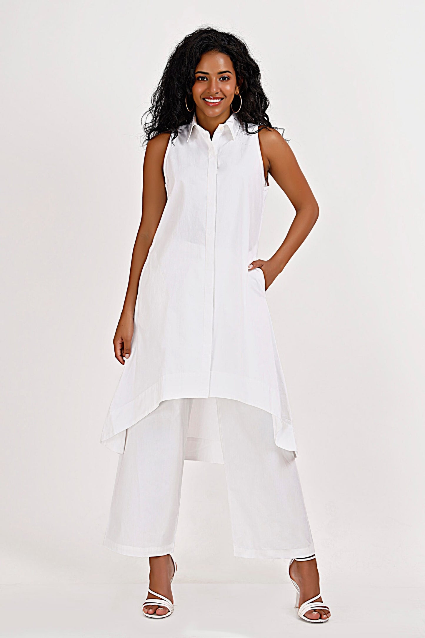 EVA White Co-Ord Set Mala Singh