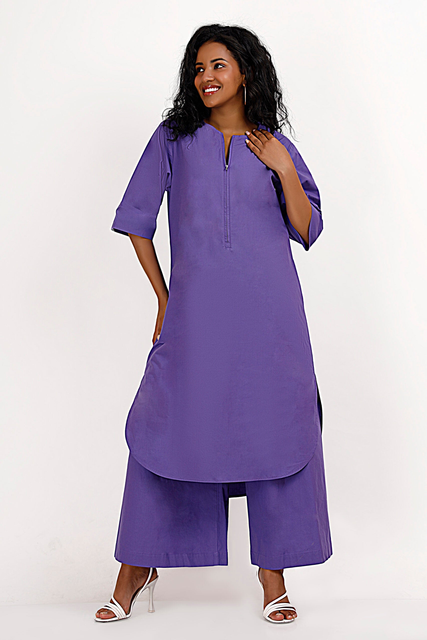 ZOYA Purple Co-Ord Set Mala Singh