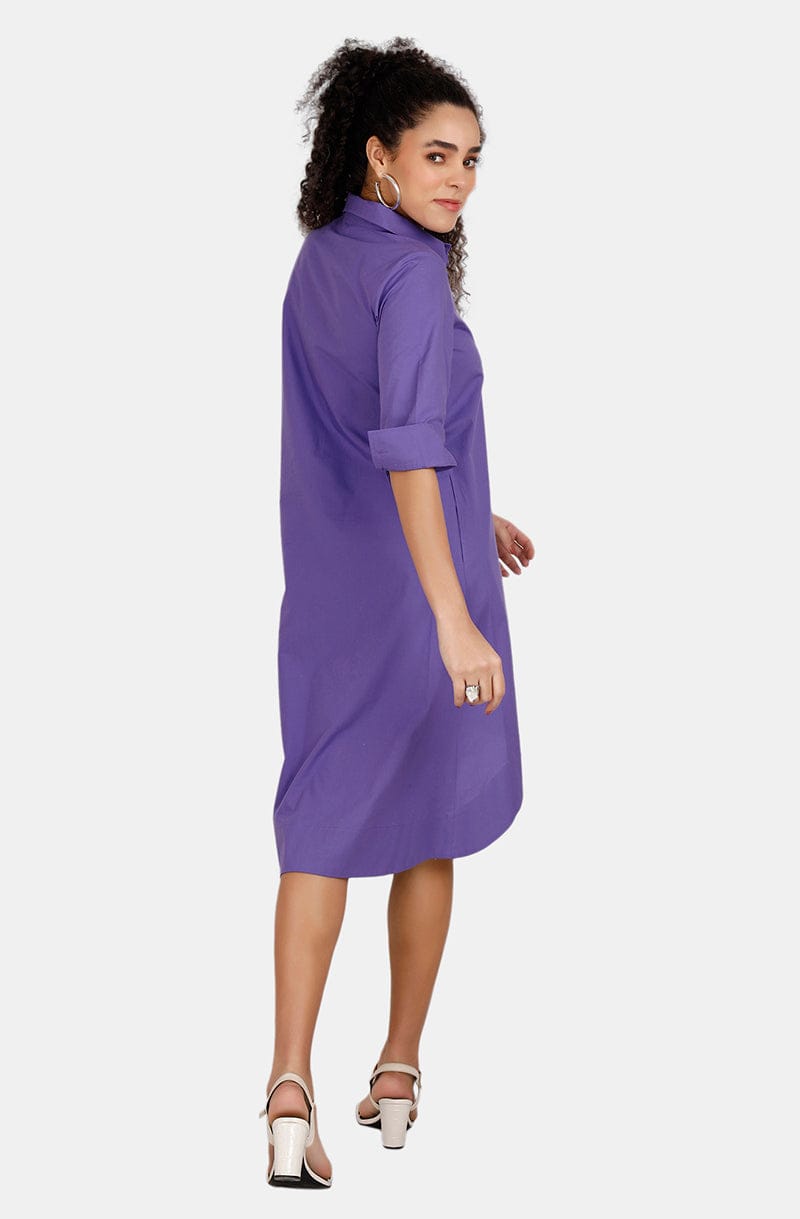 Melody  Purple Shirt Dress Mala Singh