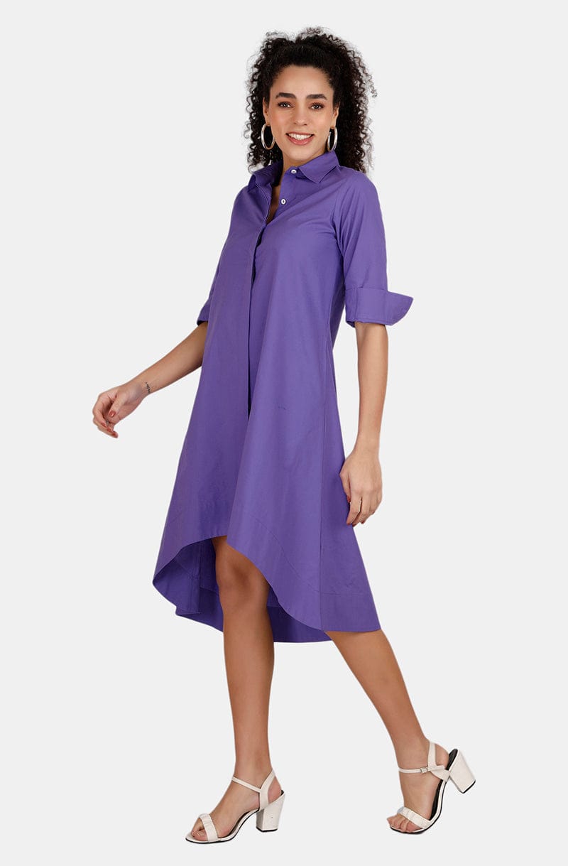 Melody  Purple Shirt Dress Mala Singh