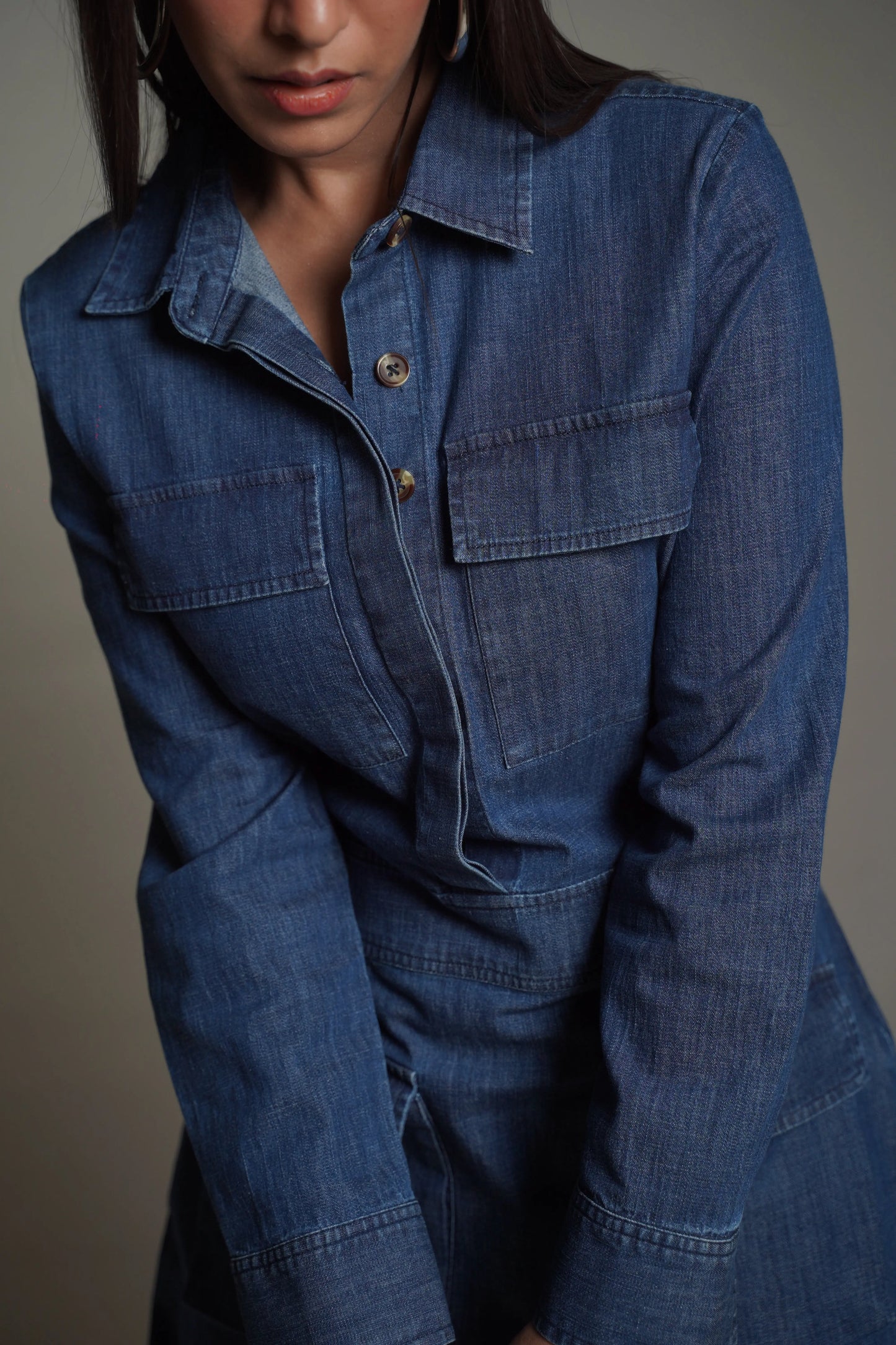 BELLA Dark Denim Dress Mala Singh