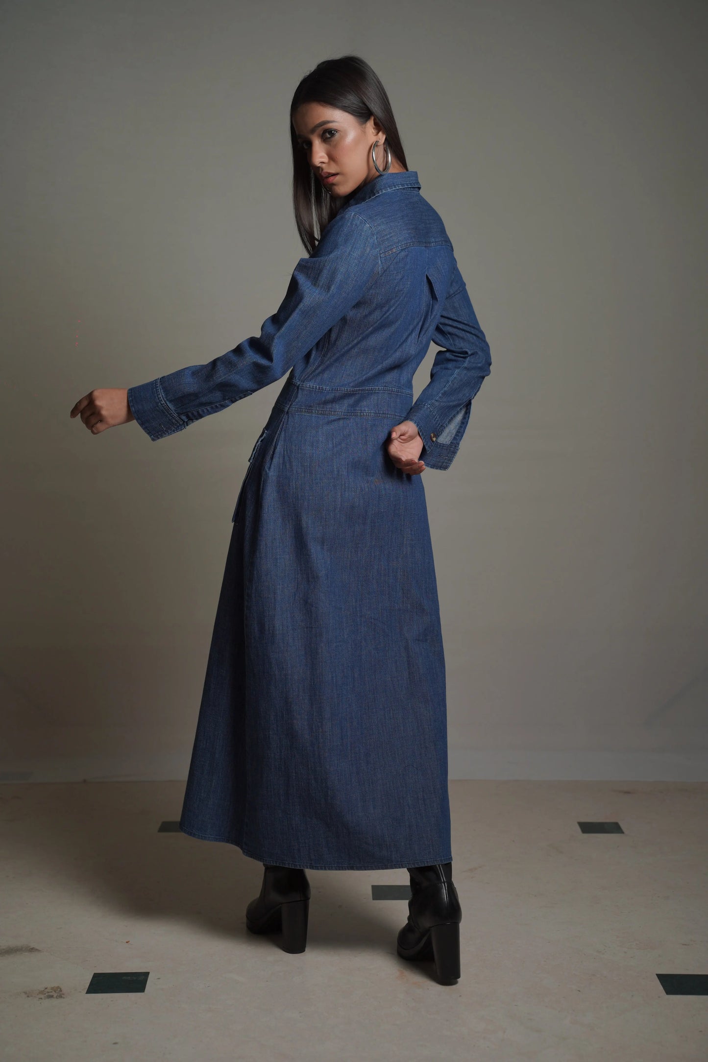 BELLA Dark Denim Dress Mala Singh