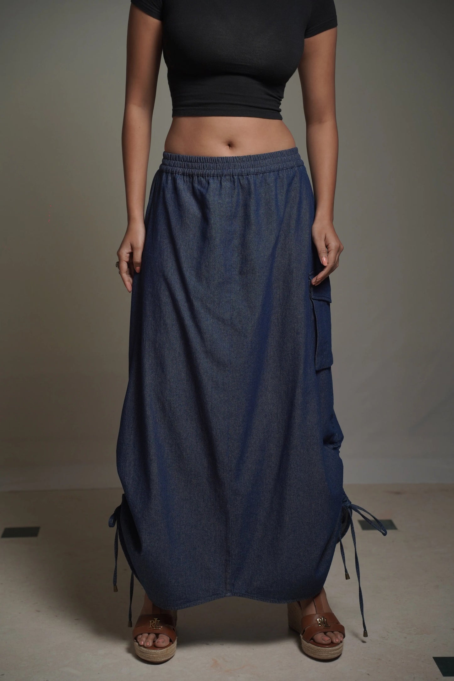 CHRISTINA Dark Denim Skirt Mala Singh