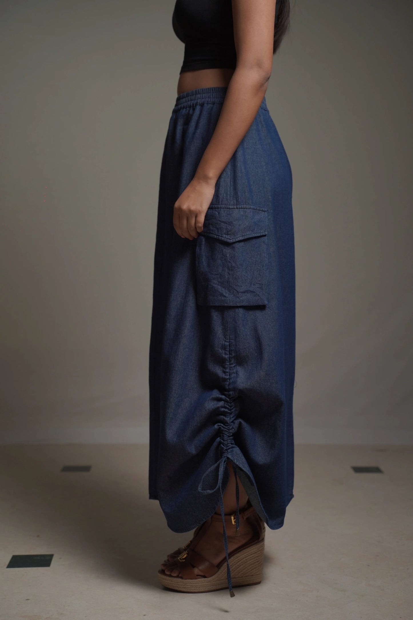 CHRISTINA Dark Denim Skirt Mala Singh