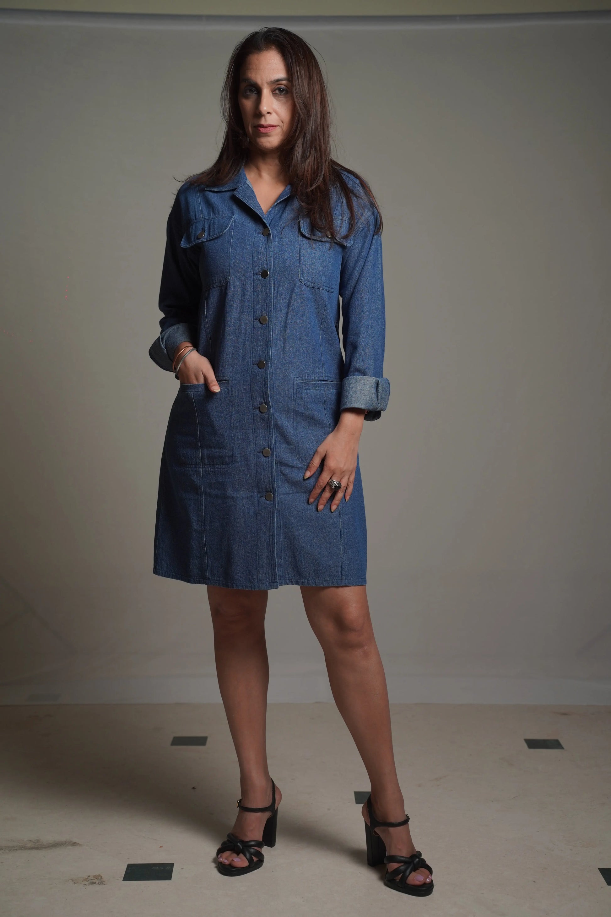 Jenny dark Denim Dress Mala Singh