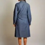 Kendall Dark Blue Denim Shirt Dress Mala Singh